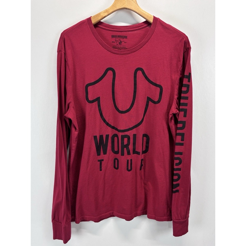 True Religion World Tour Tshirt Sz X-Large Men's Redding Sleeve Streetwear